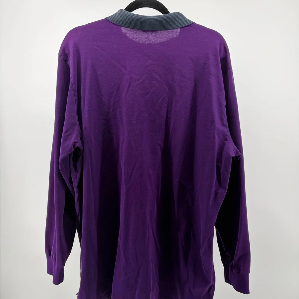 Polo Ralph Lauren Polo Golf Shirt Mens Size XL Purple Long Sleeve Shirt, Vintage